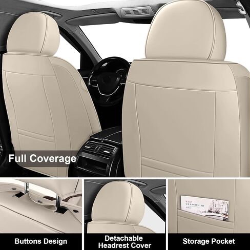 Fit for 98% of Mercedes Benz Car Seat Covers, Premium Nappa Leather Seat Cover, Fully Wrapped Protect Modern Style Seat Cover (2-Seat Standard, Black & Red) in Kuwait