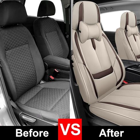 Fit for 98% of Mercedes Benz Car Seat Covers, Premium Nappa Leather Seat Cover, Fully Wrapped Protect Modern Style Seat Cover (2-Seat Standard, Black & Red) in Kuwait