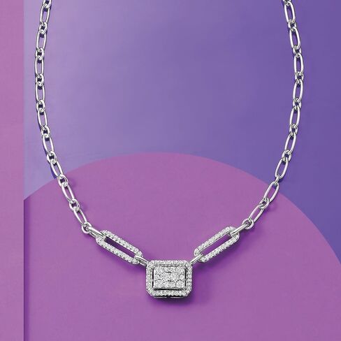 روس سايمونز 0.50 CT. T.W. قلادة الكتلة الماس في الفضة الإسترليني in Saudi Arabia
