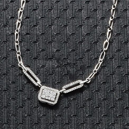 روس سايمونز 0.50 CT. T.W. قلادة الكتلة الماس في الفضة الإسترليني in Saudi Arabia