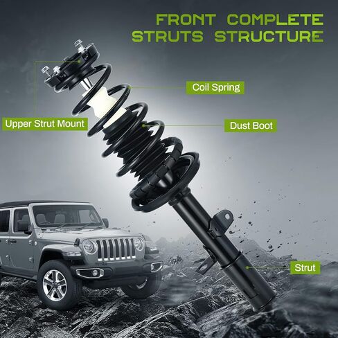 AutoSaver88 Front Complete Struts الصدمات وتجميع الربيع لفائف متوافقة مع 2003-2008 Corolla in Saudi Arabia