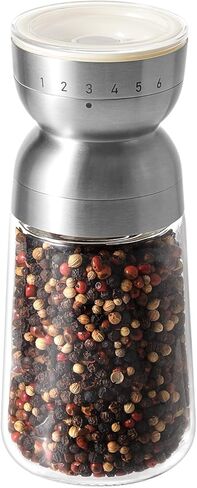 VUCCHINI Salt and Pepper Grinder Set with Adjustable Coarseness Ceramic Pepper Mill Manual Effortless Salt Grinder Spice Grinder for Home, Kitchen, Beige in Kuwait