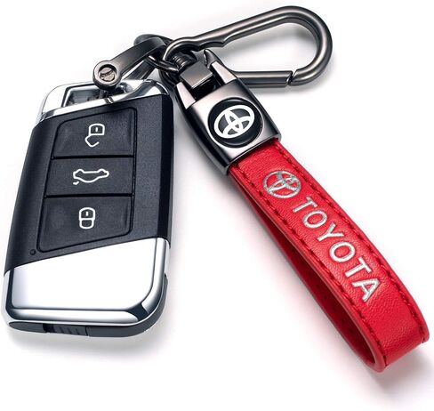 TACOMA Genuine Leather Car Keychain Fit for Audi A1 A3 RS3 A4 A5 A6 A7 RS7 A8 Q3 Q5 Q7 R8 Key Chain for Men and Women Family Present Key Ring Accessories(Red) in Saudi Arabia