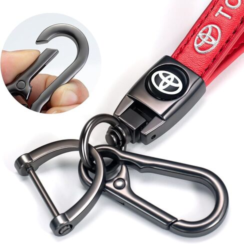 TACOMA Genuine Leather Car Keychain Fit for Audi A1 A3 RS3 A4 A5 A6 A7 RS7 A8 Q3 Q5 Q7 R8 Key Chain for Men and Women Family Present Key Ring Accessories(Red) in Saudi Arabia