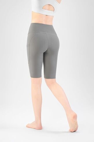 2 Pack Womens Biker Shorts with Pocket High Waist 8" Cycling Short Tummy Control Athletic Yoga Short in Kuwait