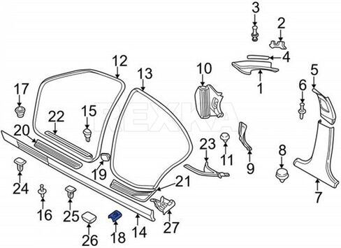 Rexka 20 Sets Side Sill Skirt Clip Rocker Panel Moulding Clip Grommet Nut Kit for BMW E36 E46 E90 E91, 51718184574, 51711932996 in Saudi Arabia