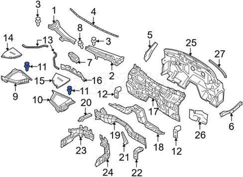 Rexka 51pcs Fender Liner Splash Shield Side Side Trim Clip Clip Retainer Rivet لـ Nissan 01553-2dr9a 370Z altima Maxima Murano Sentra Q50 Q60 Q70 QX30 QX50 QX60 QX70 -AUTO TRIM in Saudi Arabia