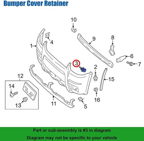 OAUTOO 10pcs Bumper Cover Retainer Clip for Ford W705849-S300 Escape 2005-2007, Mazda MPV 2000-2006 LC6250E11, Mercury Mariner 2005-2007 in Saudi Arabia