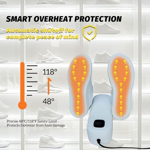 Boot Dryer Shoe Dryer, Glove Dryer and Boot Warmer Heat Blower, with Intelligent Timer(30-60-120min) for Work Boot Ski Sneaker 90° Bendable Adjustable(White) in Saudi Arabia
