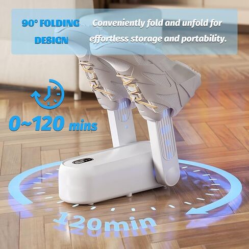 Boot Dryer Shoe Dryer, Glove Dryer and Boot Warmer Heat Blower, with Intelligent Timer(30-60-120min) for Work Boot Ski Sneaker 90° Bendable Adjustable(White) in Saudi Arabia