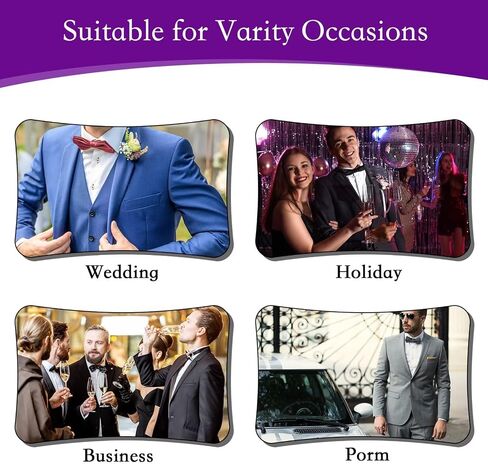 MANSPHIL Pink Silk Bow Ties for Men, Pre-Tied Bowties and Pocket Squares for Tuxedo Wedding Prom Formal Event in Saudi Arabia