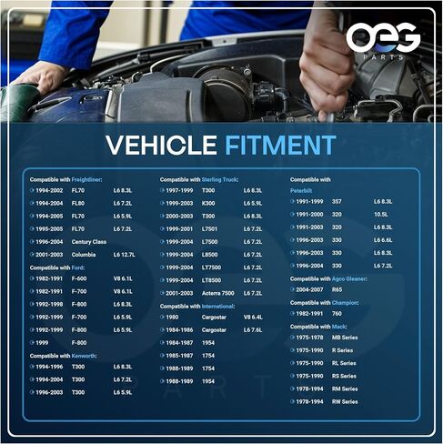OEG Parts New Phinsived متوافق مع 1973-2005 Kenworth Truck K100 K300 L700 T2000 T300 T400/450 T600/800 8LHA2070VF 2472110255A 132-266-M91 ، AMO0044 ، 40016016 ، 40016016R ، 40016158 ، in Saudi Arabia