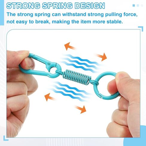 PATIKIL Keychain Clips with O Rings, Quick Release Key Chain Rings Spring Double Ring Keychain Holder in Saudi Arabia
