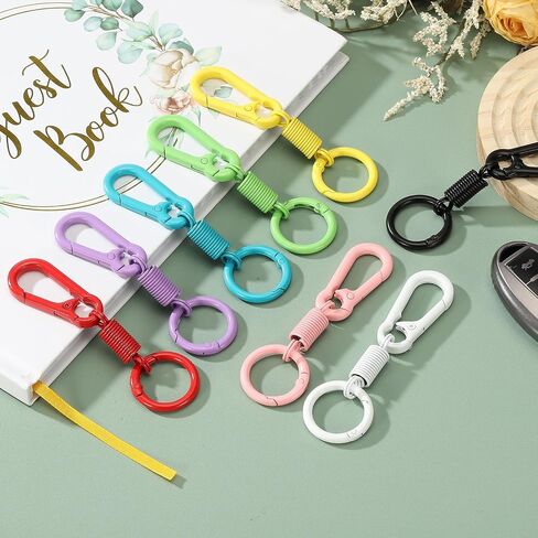 PATIKIL Keychain Clips with O Rings, Quick Release Key Chain Rings Spring Double Ring Keychain Holder in Saudi Arabia