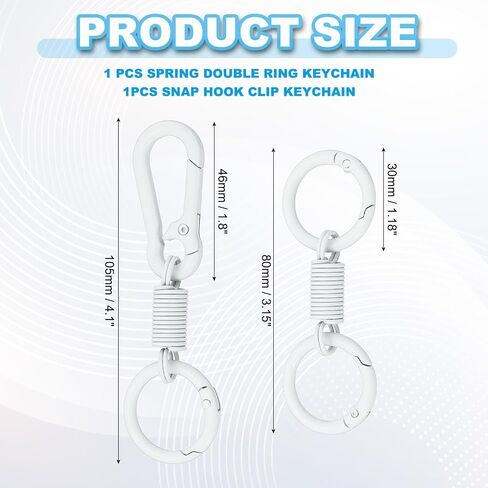 PATIKIL Keychain Clips with O Rings, Quick Release Key Chain Rings Spring Double Ring Keychain Holder in Saudi Arabia