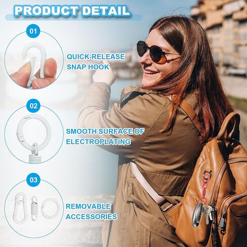 PATIKIL Keychain Clips with O Rings, Quick Release Key Chain Rings Spring Double Ring Keychain Holder in Saudi Arabia