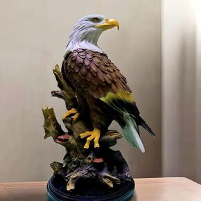 13 Inch Eagle Statue - Handcrafted Bald Eagle, Outdoor Decorations for Yard, Premium Eagle Decor for Home/Study/Living Room, Eagles Gifts for Men in Saudi Arabia