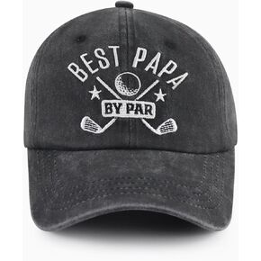 Best Dad by Par Hats for Men, Adjustable Embroidered Golf Papa Baseball Cap in Kuwait