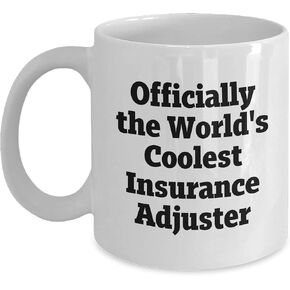 Funny Gifts for Insurance Adjuster, Officially The World's Coolest Insurance Adjuster White Coffee Mug Christmas in Saudi Arabia