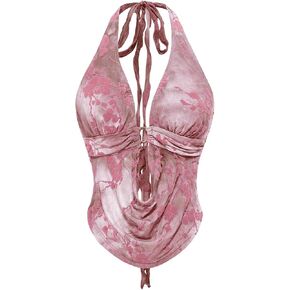 Verdusa Women's Grunge Clothes Western Backless Halter Top Tie Back Summer Going Out Tops in Saudi Arabia