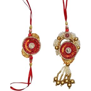 Rakhi Festival Rakhi Rakhee Rakhi Pair Brother & Sister in Law Rakhi Pair For Couple Men Rakhi & Chooda Rakhi Set available in multicolor (916) in Saudi Arabia