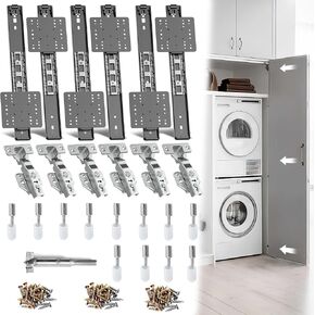 Pisman Pocket Door Slides, Pocket Door Hardware for Inset Door,Cabinet Door Disappearing Door One Set,Included The Slides and The Hinges(12inch) in Kuwait