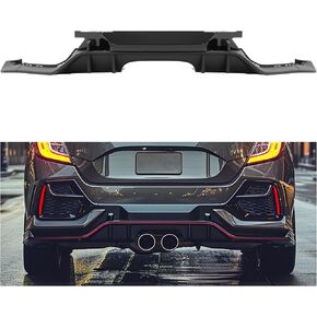 Rear Bumper Diffuser Kit Compatible with 2016-2021 Honda Civic 5 Door Hatchback Sport Type-R Style Rear Lower Bumper Lip Valance Splitter Spoiler Cover Trim Painted Matte Black in Saudi Arabia