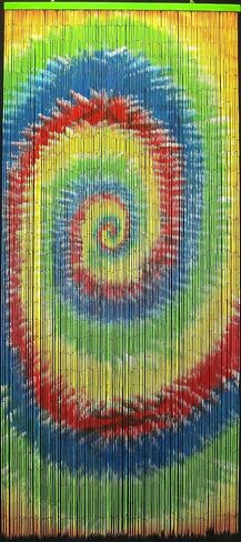 ABeadedCurtain 125 String Tie Dye Beaded Curtain 38% More Strands Handmade with 4000 Beads (+Hanging Hardware) in Saudi Arabia