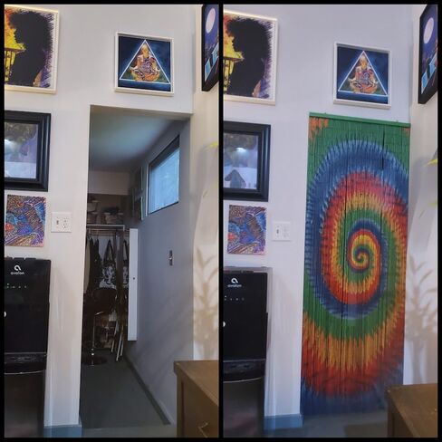 ABeadedCurtain 125 String Tie Dye Beaded Curtain 38% More Strands Handmade with 4000 Beads (+Hanging Hardware) in Saudi Arabia