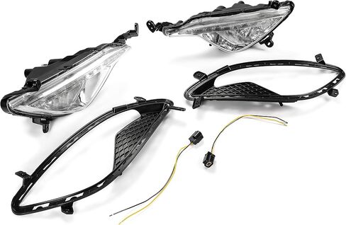 مجموعة ضباب HECASA زوج الضباب متوافق مع 2013-2017 Hyundai Genesis Coupe استبدال 922012M500 922022M500 865512M300 865522M300 W/ضباب أغطية وموصلات السائق والمسار جانب المارة in Saudi Arabia