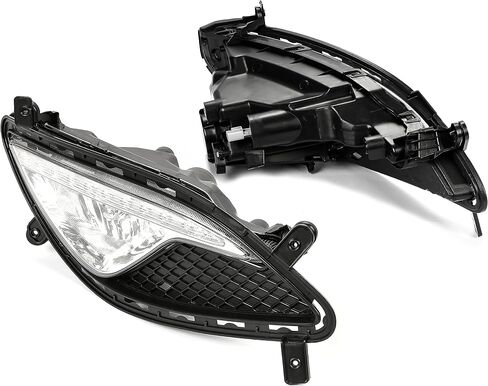 مجموعة ضباب HECASA زوج الضباب متوافق مع 2013-2017 Hyundai Genesis Coupe استبدال 922012M500 922022M500 865512M300 865522M300 W/ضباب أغطية وموصلات السائق والمسار جانب المارة in Saudi Arabia
