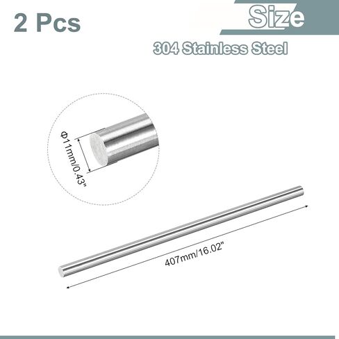 uxcell 5Pcs 304 Stainless Steel Rods, 13mm x 153mm Metal Solid Shaft Round Rod Lathe Bar Stock for Model Plane Cars Ship DIY Craft Metal Working in Saudi Arabia