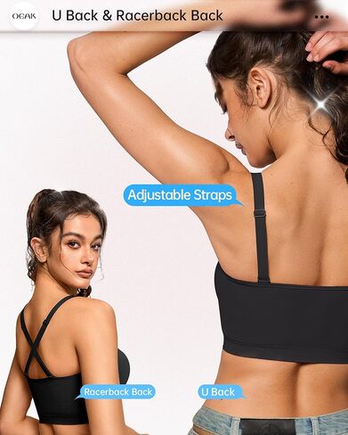 Oeak Womens Deep v Bras Wireless Coffee & Bralettes للنساء مع دعم الأسود L in Saudi Arabia