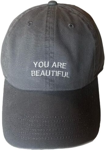 Pathabove Inspirational أنت قبعة بيسبول جميلة مع التأكيدات ، وقبعة أبي قابلة للتعديل ، رمادي ، للجنسين البالغين in Kuwait