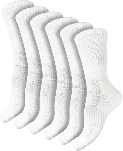 Winterlace Combed Cotton Crew Socks 6-Pairs Womens Premium Soft Cushioned Athletic Sports in Kuwait
