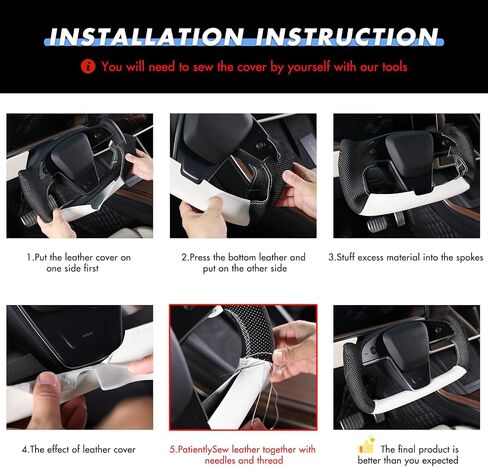Mewant Black Leather Teadering Wheel Cover for Infiniti G25 G35 G37 2007-2013 EX35 EX37 2008-2013 Q40 Q60 2014 in Saudi Arabia