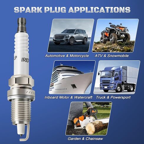 PLACKS Iridium Spark Plugs 6 Pack 7781 ZFR5LP13G FITS for 2005-2010 Chrysler 300 Pacifica Sebring Town and Country & Dodge Charger Grand Caravan Avenger Journey Magnum Nitro 3.5 4.0 2007 2007 2008 2010 in Saudi Arabia
