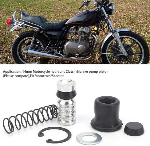 Rear Brake Master Cylinder Rebuild Repair Parts, 14mm Motorcycle Clutch Brake Pump Piston Plunger Repair Kits Aluminium Alloy Fit for Motocross/Scooter in Saudi Arabia