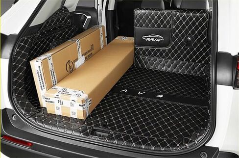 Custom Fit Pet Trunk Cargo Liner Floor Mat for 2018-2020-Current Jeep Wrangler 4 Door (Have Subwoofer on The Right Side of The Trunk, Black w/Red Stitching) in Saudi Arabia