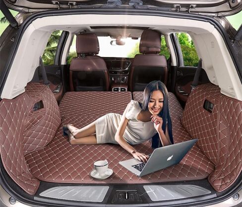Custom Fit Pet Trunk Cargo Liner Floor Mat for 2018-2020-Current Jeep Wrangler 4 Door (Have Subwoofer on The Right Side of The Trunk, Black w/Red Stitching) in Saudi Arabia