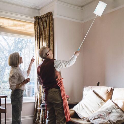 180° Duster Refill Compatible with Swiffer Duster Refills and Handles, Heavy Duty Duster Refills for Home, Office, Car Interior Dust Removal, 50 Dusters and 1 Handle in Kuwait