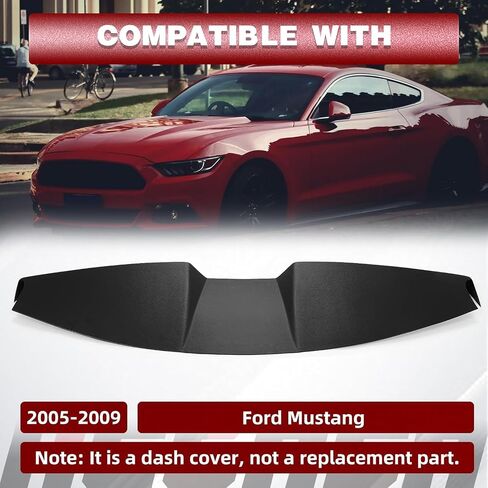 HECASA Dashboard Cover Compatible with 2005-2009 Ford Mustang Dash Board Cover Cap Overlay Dashboard ABS Plastic Primer Black in Saudi Arabia