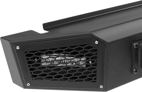 FINDAUTO Rear Bumper Fit for 2015-2017 ford F-150 with D-ring and LED Lights Upgraded Textured Black Rock Crawler Bumper in Saudi Arabia