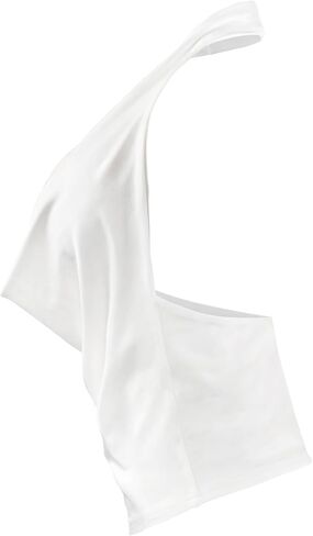 Women Sexy Cowl Neck Halter Crop Top Backless Ruched Bodycon Cami Tank Top Club Outfits in Kuwait