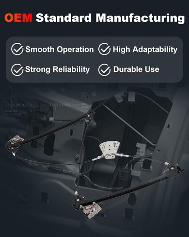 cciyu Power Window Regulator Replacement fit for 1999-2005 for Porsche 911 1997-2004 for Porsche for Boxster W/o Motor Assembly Front Right Side in Saudi Arabia