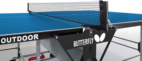 Butterfly Outdoor Playback Rollaway Ping Pong Table-Regulation Size-Integrated Net Set-Made in Germany-Warranty (Years): Top (Ten) & Frame (Three) in Kuwait