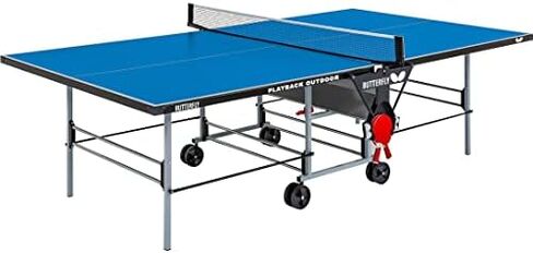 Butterfly Outdoor Playback Rollaway Ping Pong Table-Regulation Size-Integrated Net Set-Made in Germany-Warranty (Years): Top (Ten) & Frame (Three) in Kuwait