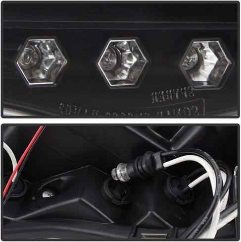 ACANII - For 2002-2005 Dodge Ram 1500 2500 3500 LED Halo Ring Black Housing Projector Headlights Headlamps Assembly in Saudi Arabia