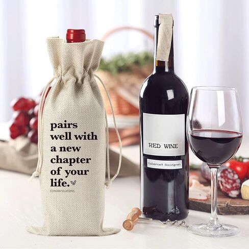 1 Pcs Funny New Chapter Wine Bag New Beginnings Gifts for Women Men Farewell Gifts for Friends Going Away Gifts for Coworkers Women Men Moving Away Gifts for Friends New Teacher Gifts in Kuwait