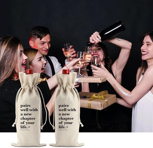 1 Pcs Funny New Chapter Wine Bag New Beginnings Gifts for Women Men Farewell Gifts for Friends Going Away Gifts for Coworkers Women Men Moving Away Gifts for Friends New Teacher Gifts in Kuwait